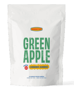 pack of onestop sour green apple thc gummies 500m