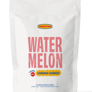 pack of onestop watermelon thc gummies 500mg