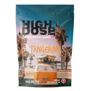 pack of high dose tangerine gummies 1000mg