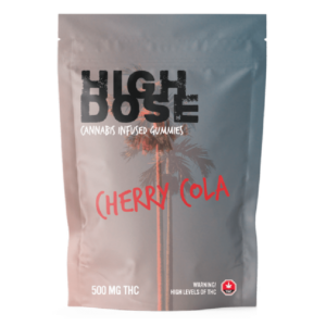 pack of high dose cherry cola gummies 500mg