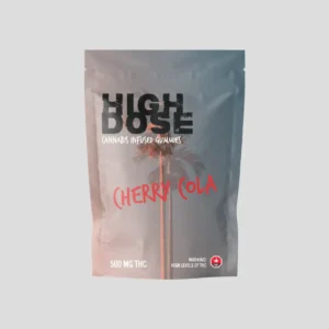 pack of high dose cherry cola gummies 500mg