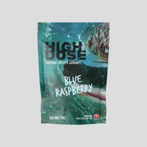 pack of high dose blue raspberry gummies 1000mg