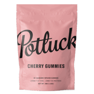 pack of potluck cherry gummies 200mg