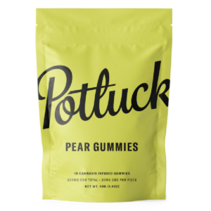pack of potluck pear gummies 200mg