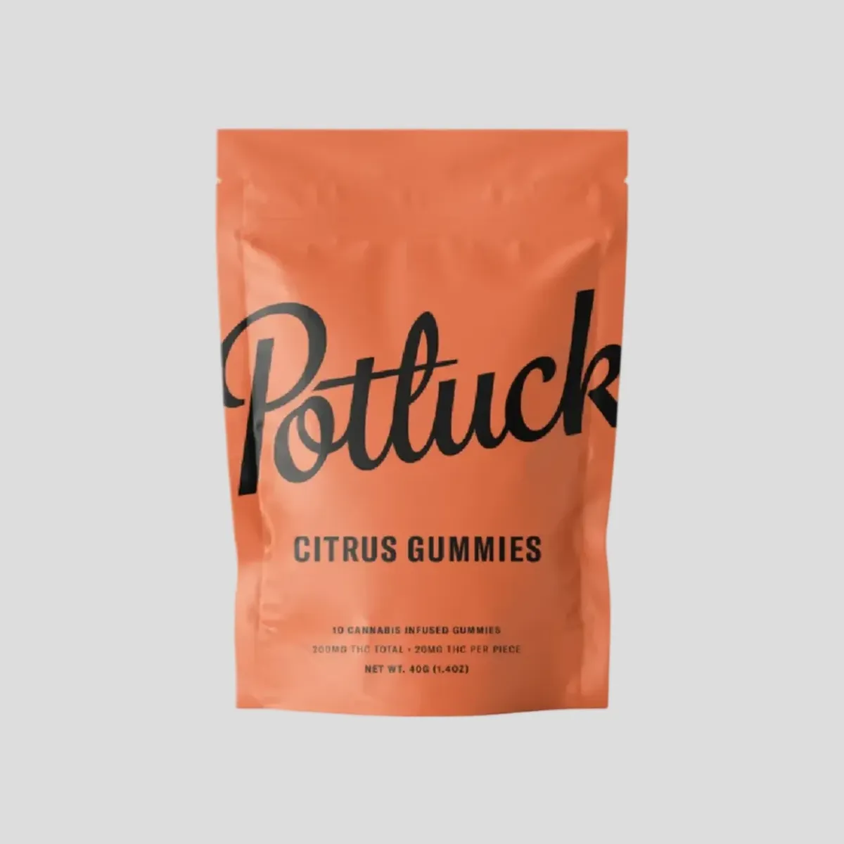 Potluck Extracts - citrus gummies main pack of potluck citrus gummies 200mg